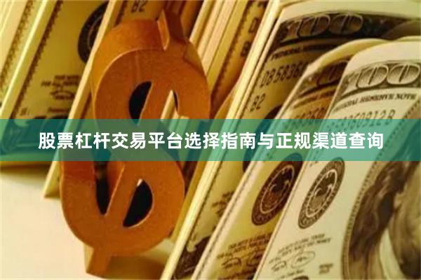 股票杠杆交易平台选择指南与正规渠道查询